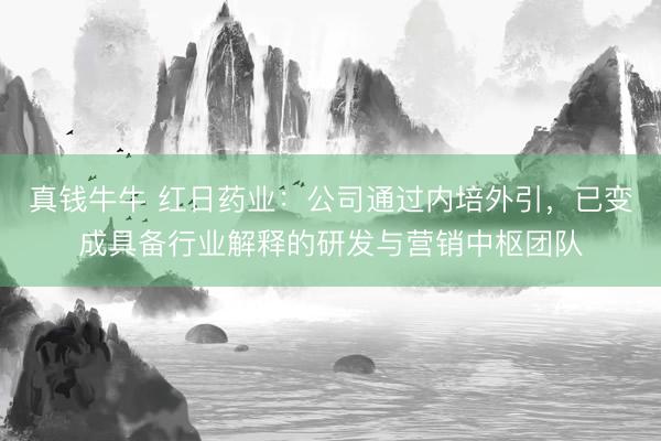 真钱牛牛 红日药业：公司通过内培外引，已变成具备行业解释的研发与营销中枢团队