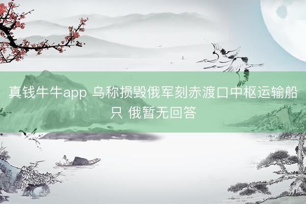 真钱牛牛app 乌称损毁俄军刻赤渡口中枢运输船只 俄暂无回答