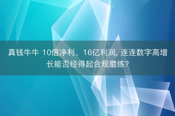 真钱牛牛 10倍净利、16亿利润， 连连数字高增长能否经得起合规磨练?