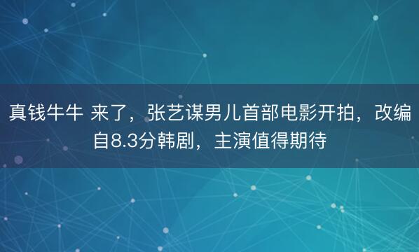 真钱牛牛 来了，张艺谋男儿首部电影开拍，改编自8.3分韩剧，主演值得期待
