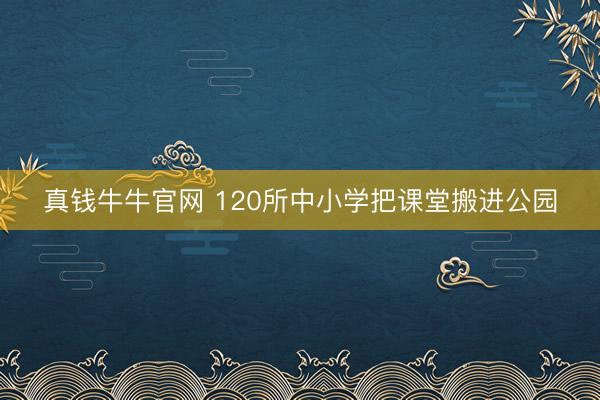 真钱牛牛官网 120所中小学把课堂搬进公园