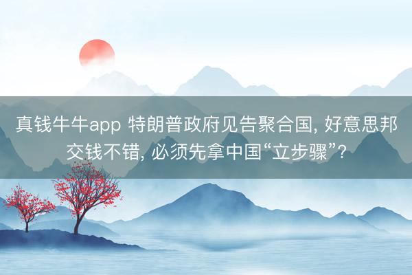 真钱牛牛app 特朗普政府见告聚合国， 好意思邦交钱不错， 必须先拿中国“立步骤”?